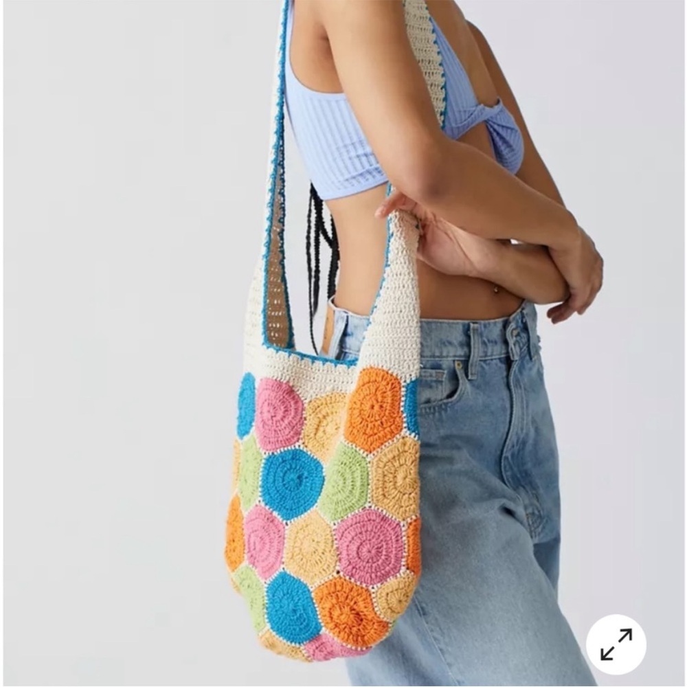 Crochet Woven Shoulder Bag from Urban Outfitters
